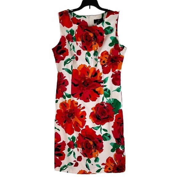 Ronni Nicole Spring Summer Sleeveless Floral Sheath Dress Size 8 Round Neck - Picture 2 of 9